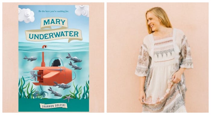 Collage of Shannon Doleski and the cover of her "Mary Underwater" book