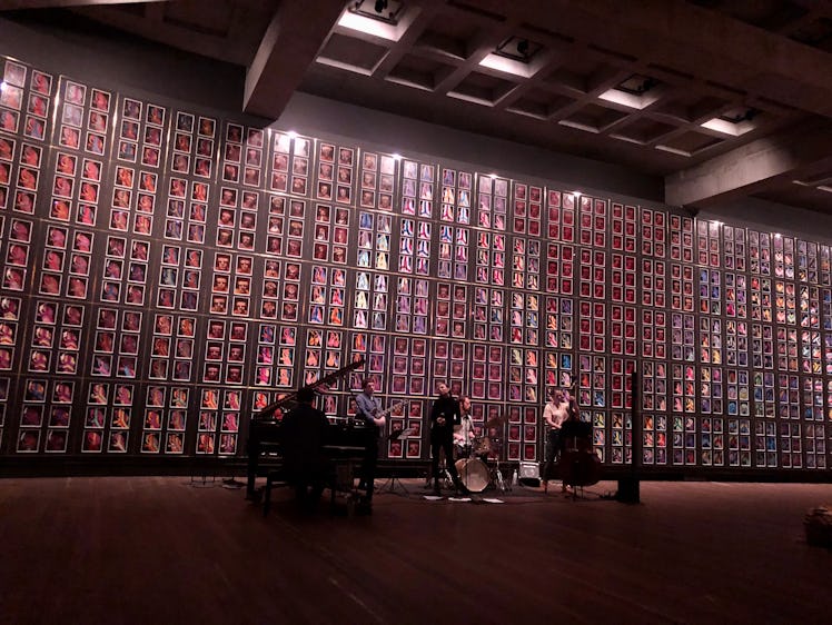 A group of musicians perform at The Museum of Old and New Art.