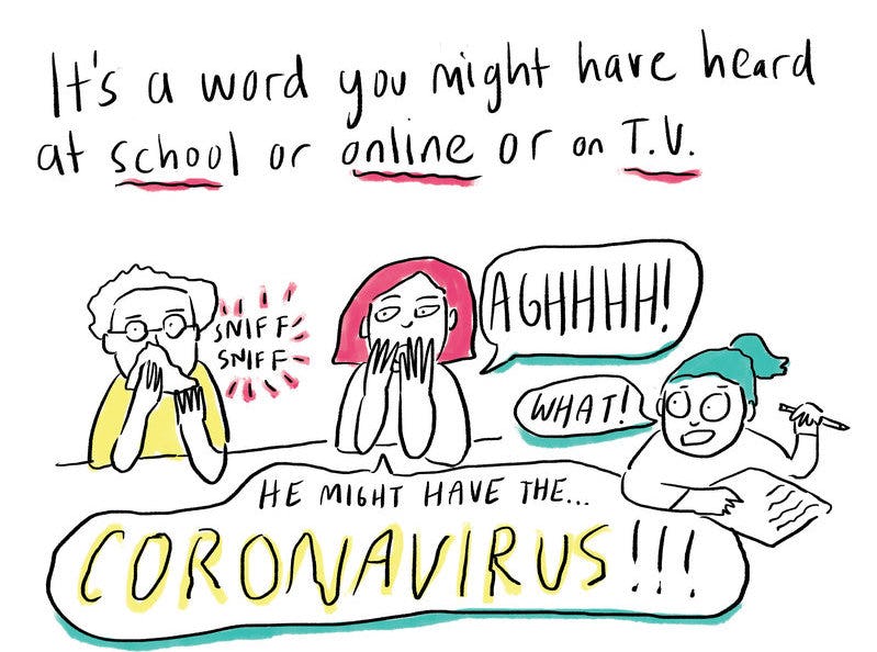 For parents looking for a way to talk about the public health concern, a comic about the coronavirus...