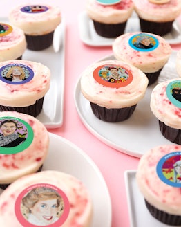The Sprinkles X Ashley Longshore Women's History Month Cupcakes come as singles or in a box of twelv...