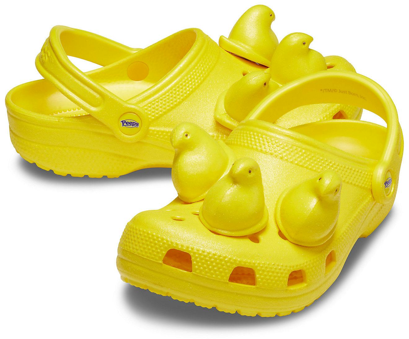 Pink best sale peeps crocs