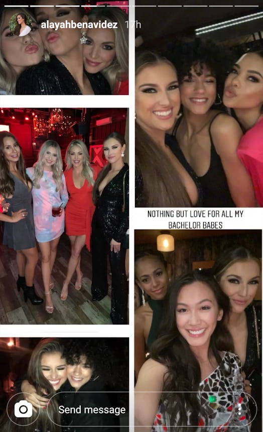 collage of photos of Peter's Bachelor contestants hanging out after Women Tell All