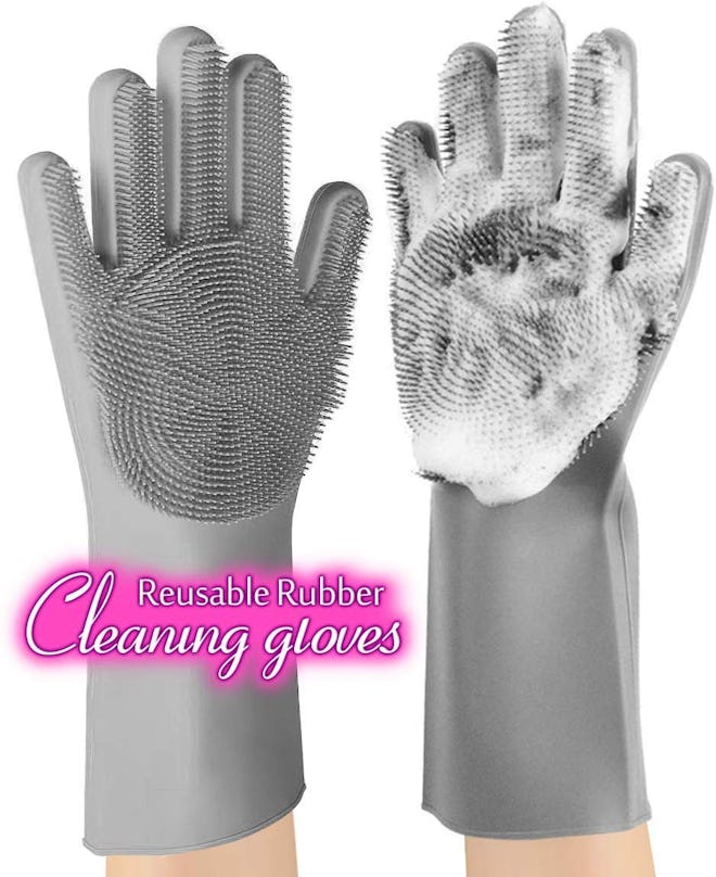 Kingrol Silicone Scrubber Gloves (3 Pairs)