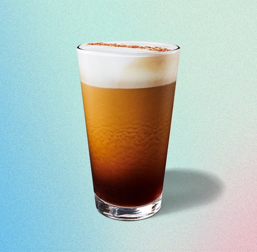 Along with its two new non-dairy drinks, Starbucks introduced a new Nitro Cold Brew with Salted Hone...