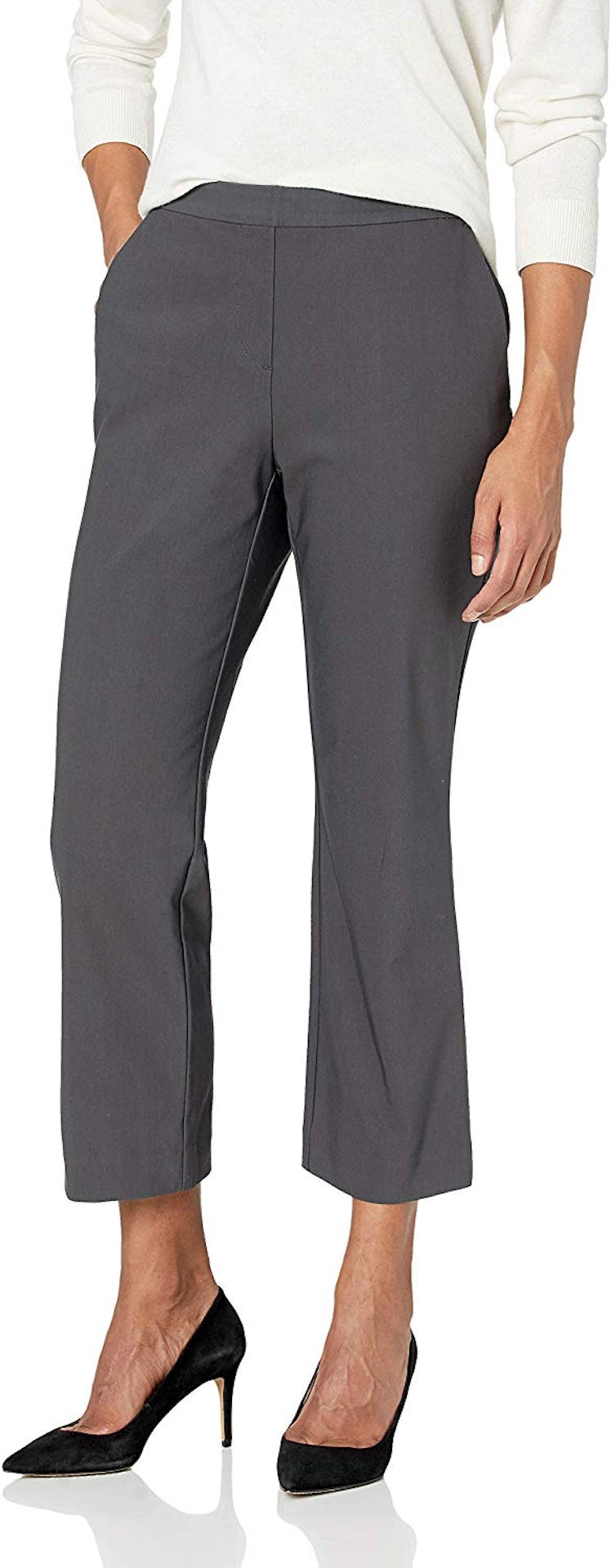 Lark & Ro Women's Stretch Crop Kick Flare Pant