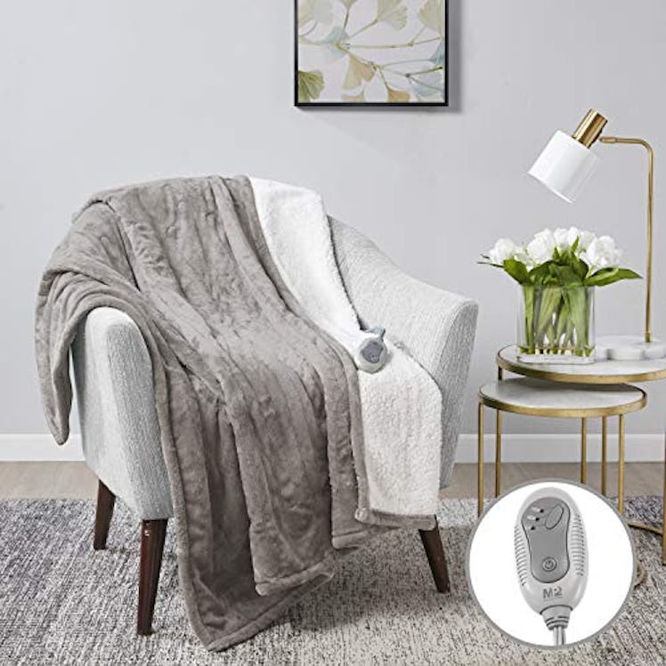 MP2 Heated Electric Sherpa Throw Blanket 