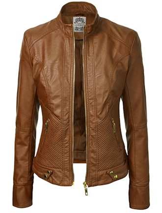 Lock And Love  Quilted Biker Jacket
