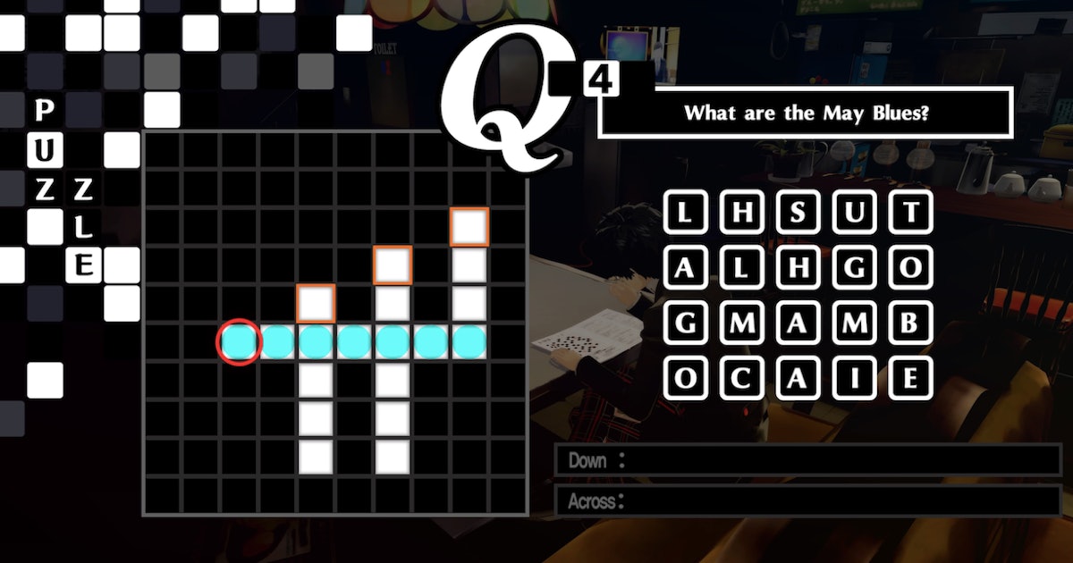 'Persona 5 Royal' crossword puzzle answers All 34 solutions to boost