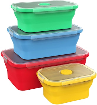 Vremi Silicone Food Storage Containers (Set Of 4) 