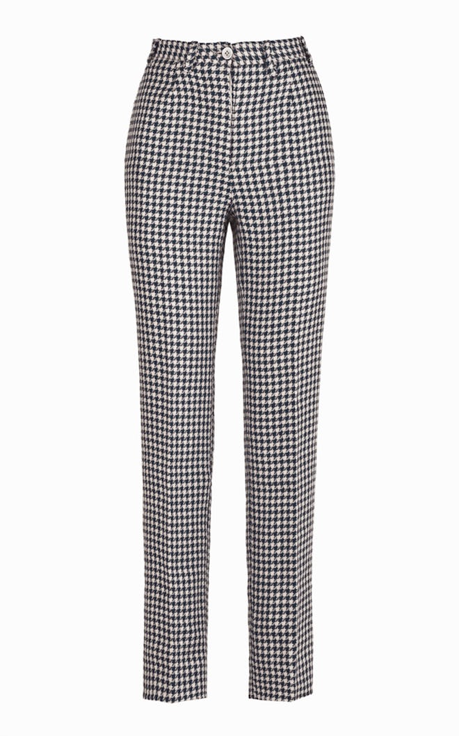 Altea Houndtooth Linen Trousers