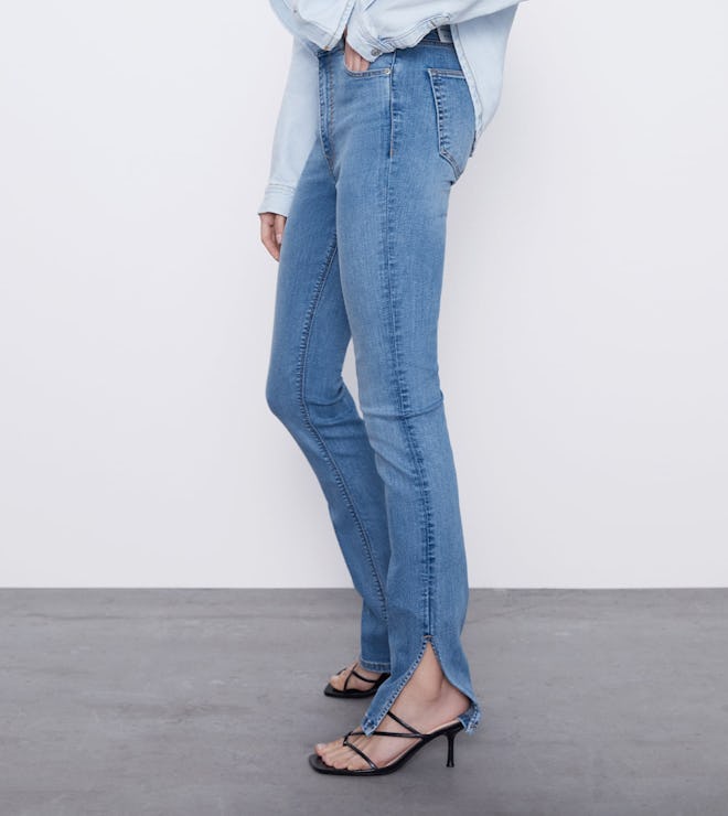 Split Skinny Hi-Rise Jeans