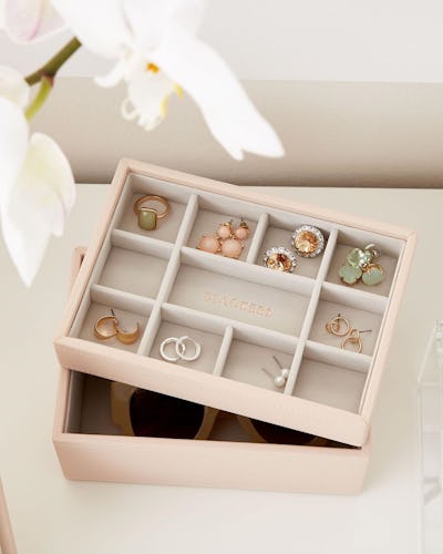 White box for keeping a jewelry collection