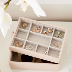 White box for keeping a jewelry collection