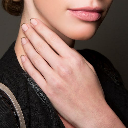 Double French manicures are the nail polish trend taking over Pinterest, along with black and white ...