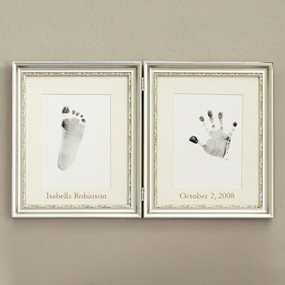 Silver Leaf Handprint & Footprint Frame