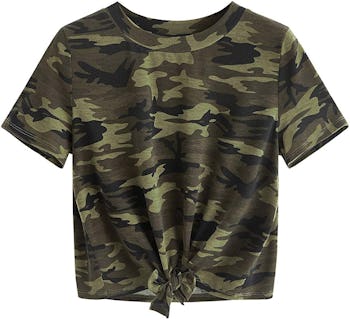 SweatyRocks Loose Short Sleeve Crop Top