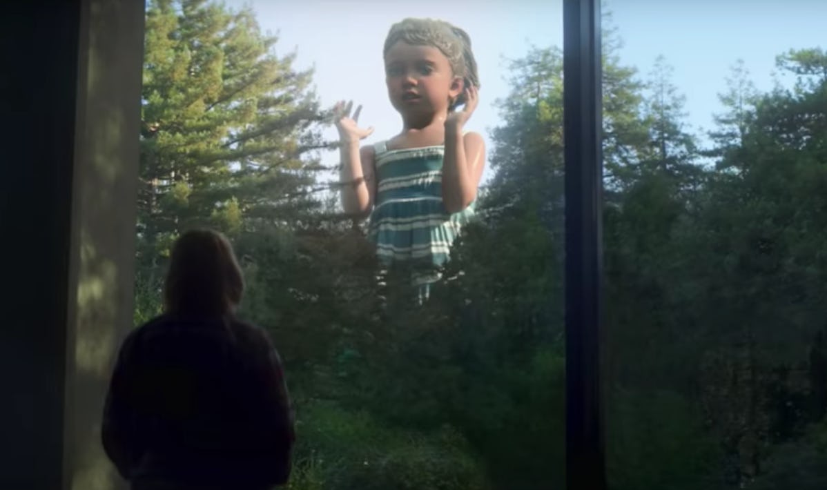The creepy statue of Forest's daughter on 'Devs'