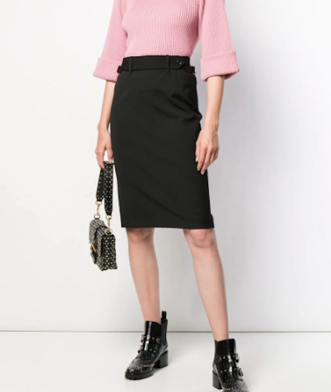 Belted Pencil Skirt