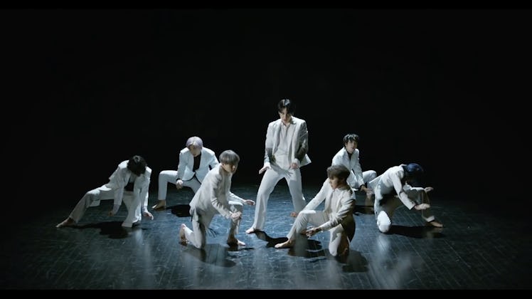 BTS dance in their 'Black Swan' music video.