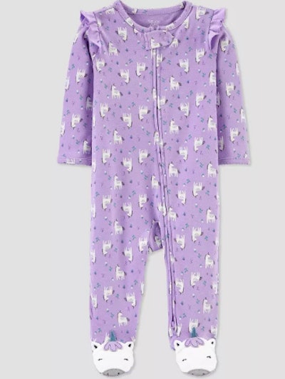 Baby Girls' Unicorn All Over Print 1pc Pajama - Just One You® made by carter's Lilac