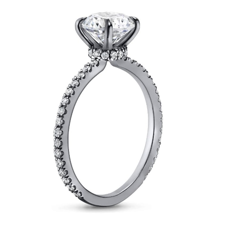 18K White Gold Black Rhodium Demi Diamond Ring (1/3 ct. tw.)