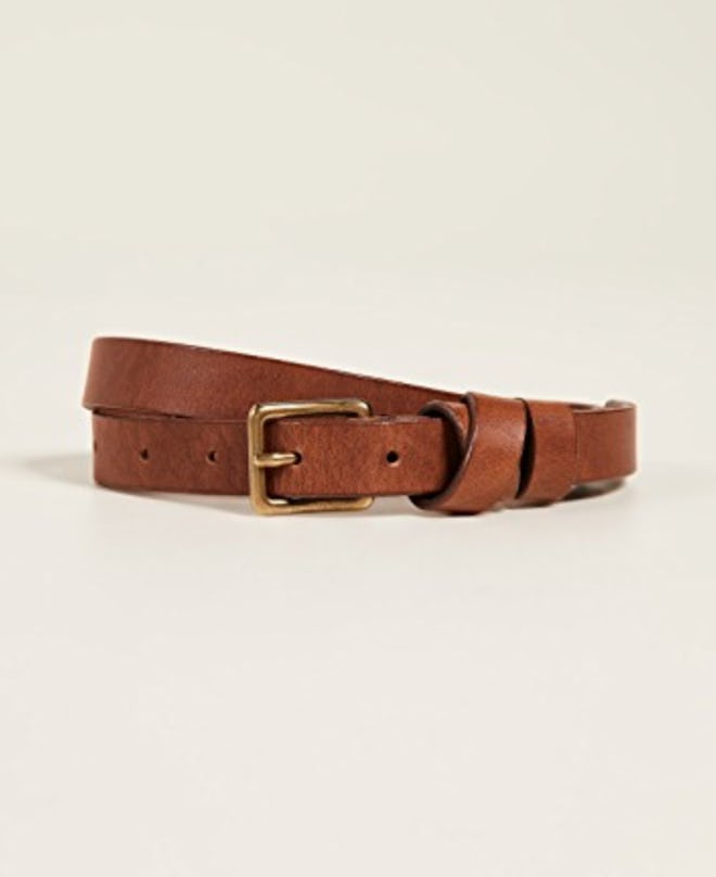 Leather Crisscross Skinny Belt