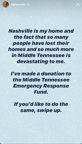 Taylor Swift Nashville Flood donation