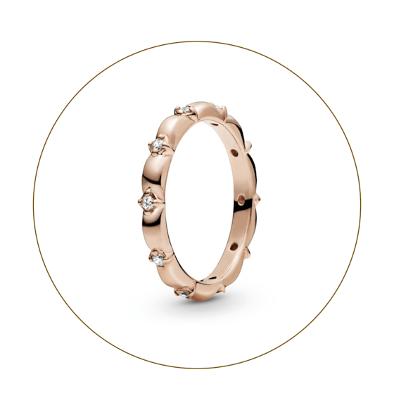 Flower Petals Band Ring Rose