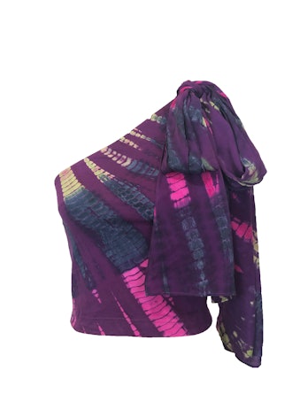 Divya Knit Blouse — Purple Tie Dye