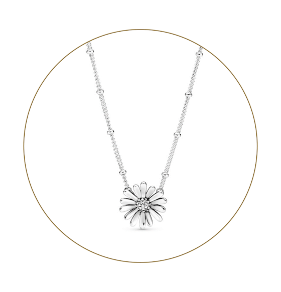 Pavé Daisy Flower Collier Necklace