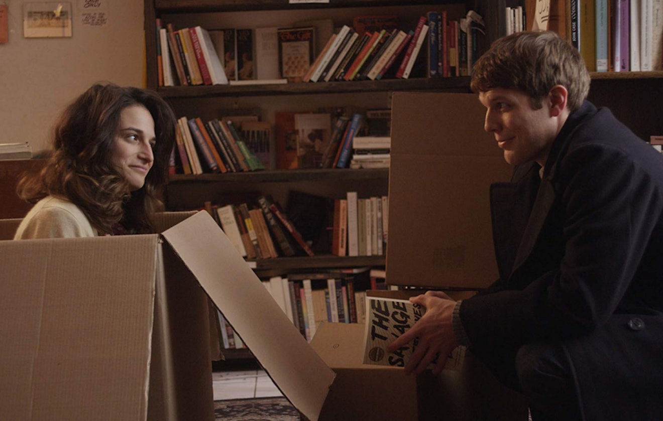 Jake Lacy and Jenny Slate in Obvious Child