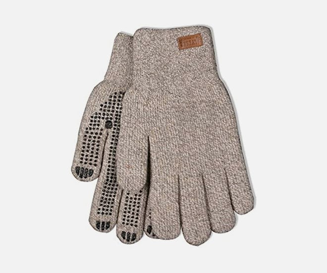 Lined knit full-finger gloves