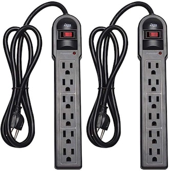 KMC 6-Outlet Surge Protector Power Strips (2-Pack)