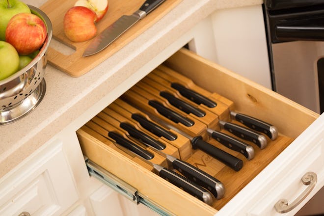 Noble Home & Chef In-Drawer Bamboo Knife Block