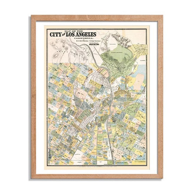 Los Angeles Map Vintage Poster Print