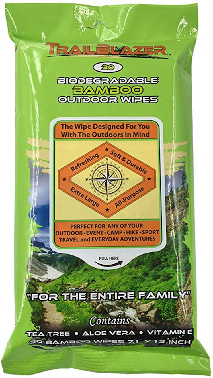 Trailblazer Biodegradable No Rinse Bamboo Wipes (30 Count)