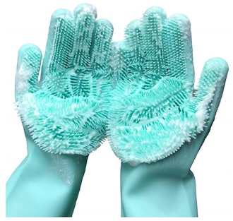 Magic Dishwashing Silicone Brush Scrubber Gloves