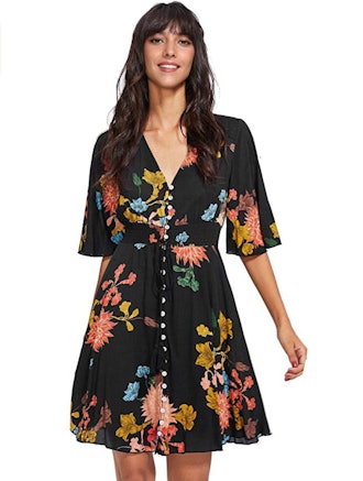 Milumia Button Up Flowy Dress