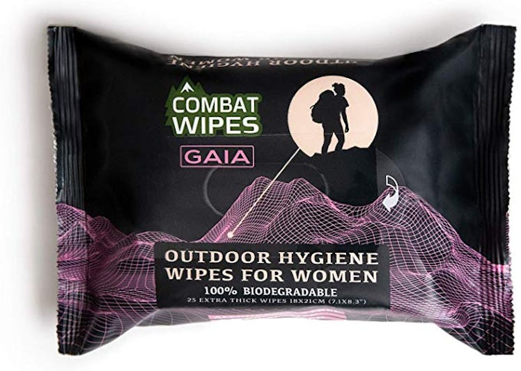Combat Wipes GAIA Feminine Hygiene Outdoor Wet Wipes (25 Count)