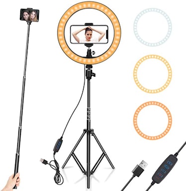 AIXPI Ring Light With Tripod (10 Inches)
