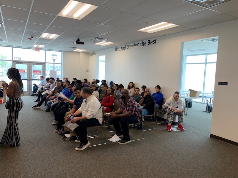 Amazon employees at an orientation in Dallas last month.