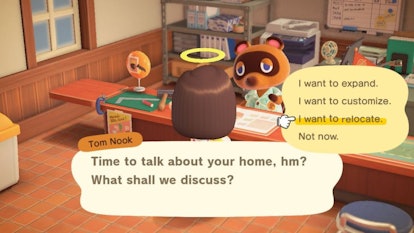 A screenshot of a dialogue segment in the video game Animal Crossing: New Horizons