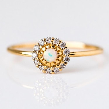 Opal & Diamond Parisian Blossom Ring