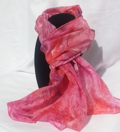 A Red For All Seasons Hand-Made Silk Scarf