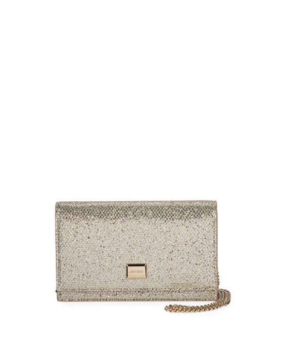 Lizzie Glittered Mesh Shoulder Bag