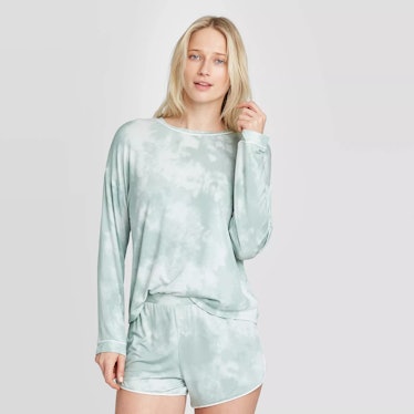 Stars Above Mint Long Sleeve Pajama Set