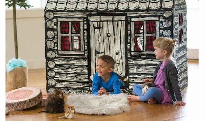 kids playing in indoor cabin