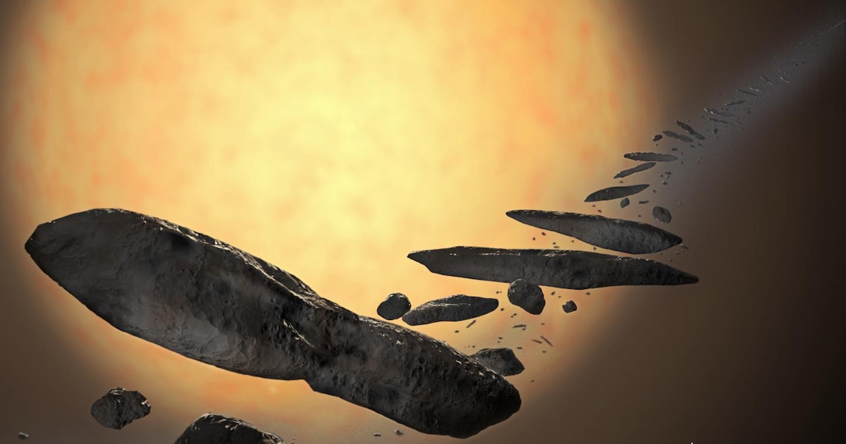 A new, violent origin story for 'Oumuamua explains the interstellar object’s weird shape
