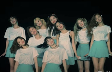 A screenshot from TWICE's "Seize The Light" trailer.
