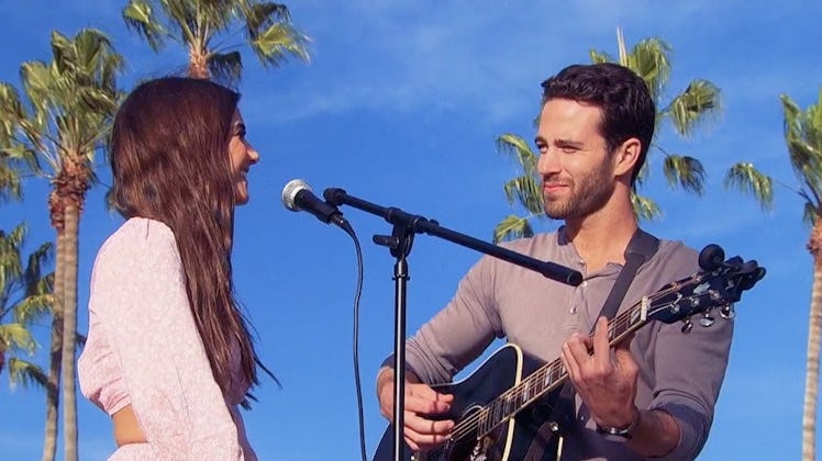 Trevor Holmes sings to Jamie Gabrielle on ABC's "The Bachelor Presents: Listen To Your Heart"